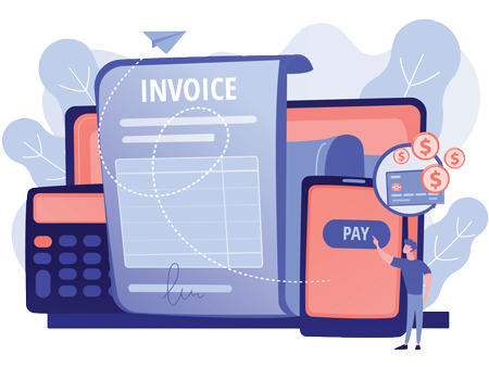 Invoice process illustration