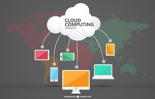 Cloud computing info graphics 